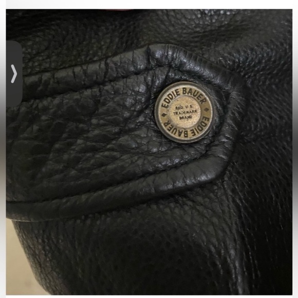 Eddie Bauer Women's Classic Black genuine Leather Jacket . - Picture 3 of 8